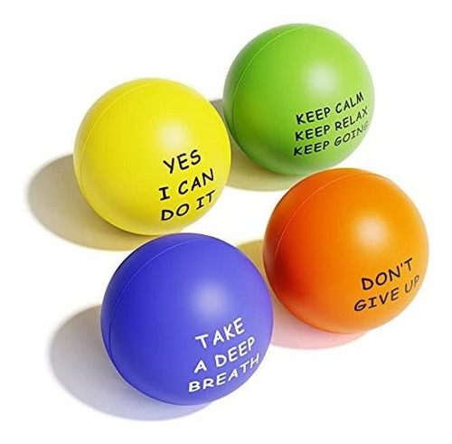 Kdg Motivational Stress Balls(4 Pack) For Kids And Svbtz