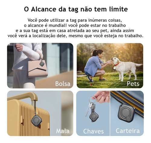Kit 04 Rastreador Smart Tag À Prova D'água Para iPhone Ios