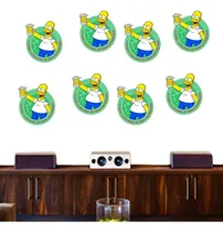Comprar 12 Stickers Calcos Adhesivos Homero Simpson Cerveza 10,4x9,3