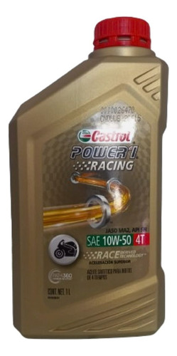 Aceite Castrol Power 1 Racing 10w50 1l Zona Sur Banfield X