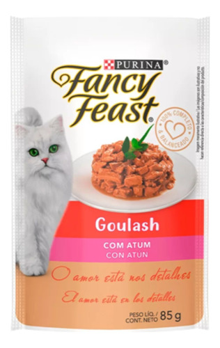Alimento Úmido Super Premium Para Gato Sachê Goulash Atum