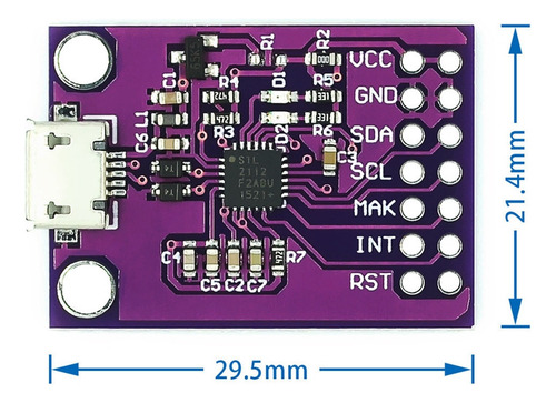 A Módulo Queenly-cp2112 Ccs811, Placa De Depuración Usb A