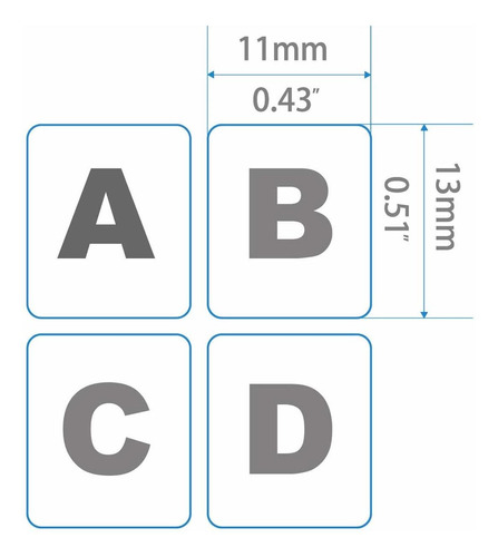 2 Pegatina Arabe Para Teclado Fondo Transparente Letra