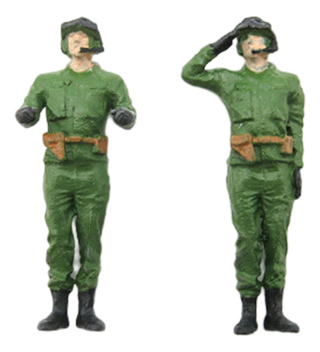 2 Piezas Escala 1:72 Personas Diminutas Modelo Diorama