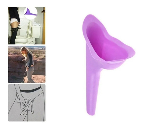 Orinal Portable Femenino Para Orinar Parada Embudo Mujer Xto Color Lila