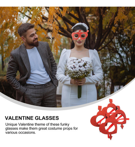 Gafas De San Valentín, 2 Unidades, Con Forma De Corazón, Mon