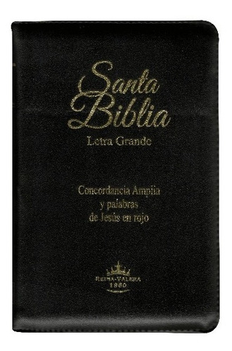 Biblia Rvr1960 Let. Grande Imit Piel Negra Con Cierre/índice