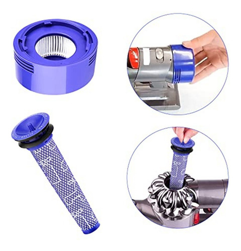 Paquete 6 Filtros Para Dyson V7, V8 Animal Y V8 Absolute