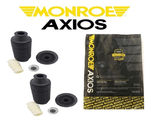 Par Kit Amortecedor Dianteiro Coxim Batente E Coifa Original Axios City New Fit