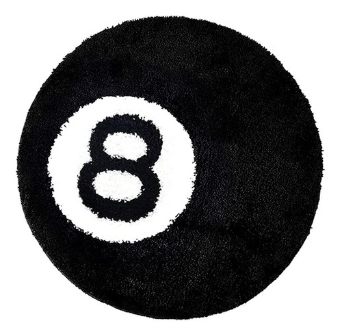 Alfombra Redonda 8 Ball - 60cm Negro(text 57)