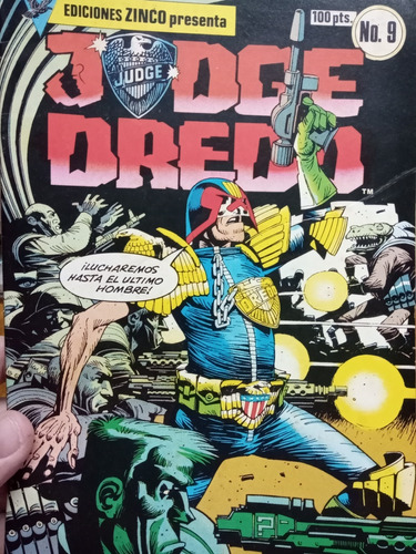 Cómic Judge Dredd Número 9 , Ediciones Zinco España 1985.