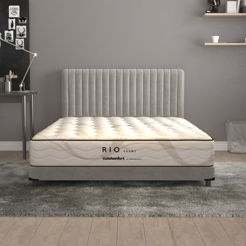 Colchón King Size Rio Serenity Foam Zero Movimiento Color Blanco
