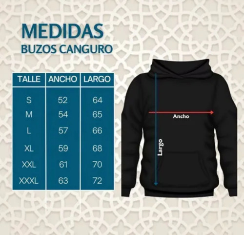 Buzo Canguro Frisa Premium. Charly Garcia. Mod B102.habibis