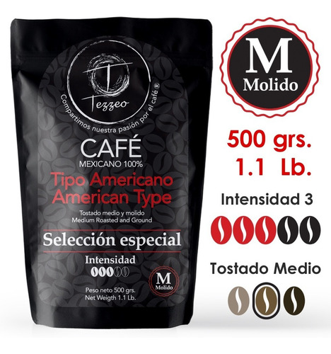 Café Tipo Americano Molido Calidad Exportación 500 Gr