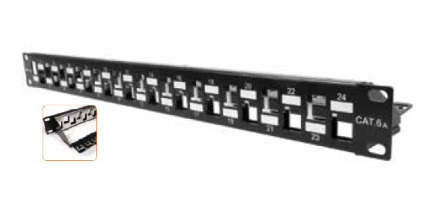 Patchera Panel Modular Cat 6a Nexxt 24 Puertos