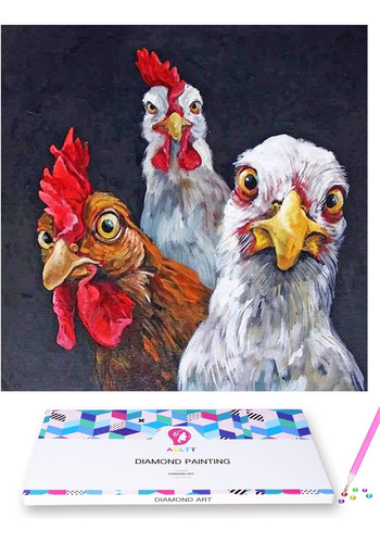 Agltt Kits Pintura Diamante 5d Animal Gallo Para Adulto Arte