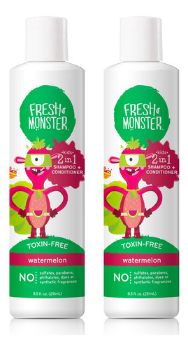 Champú Y Acondicionador Fresh Monster 2 En 1 Kids Watermelon