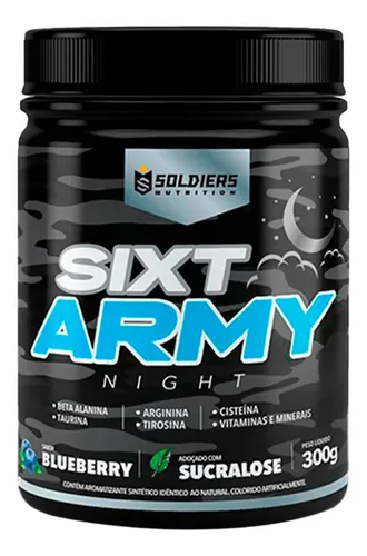 Pré-Treino Soldiers Nutrition Sixt Army Night 300g Blueberry