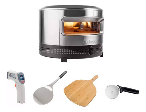 Horno Portatil Pi Prime Pizzas Gas + Accesorios Solostove Color Aluminio