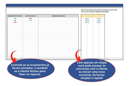 Planilha Ficha De Orçamento E Laudo Técnico