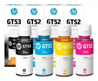 Pack X4 Tinta Hp Gt52 Gt53 5810 5820