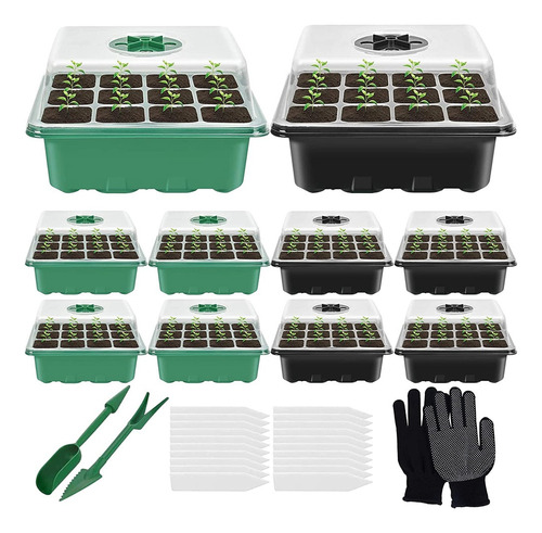 Invernadero De 10 Piezas Para Hasta 12 Plantas Por Propagado