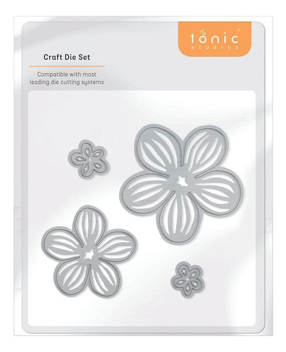 Scrapbooking Tonic 4 Troqueles Flores Ranunculos