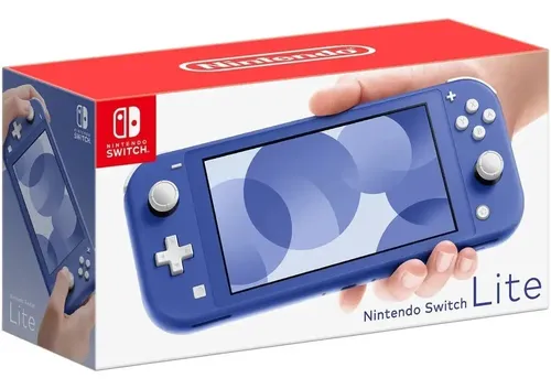 Nintendo Switch Lite 32gb Azul + Caixa + Case + Microsd 512gb