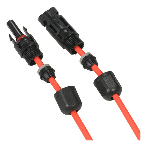 Cable Para Panel Solar 10awg 20 Ft, 1 Par Negro/rojo