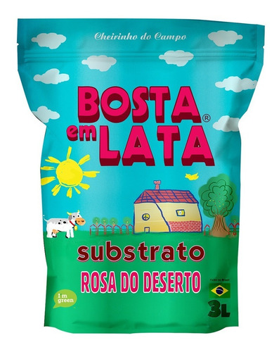 Imagem 1 de 1 de Substrato Orgânico Bosta Em Lata Rosa Do Deserto - 3l