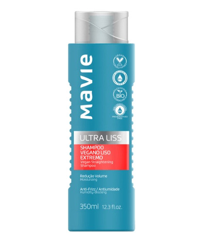 Shampoo Mavie Vegano Ultra Liss Liso Extremo Antifrizz 350ml