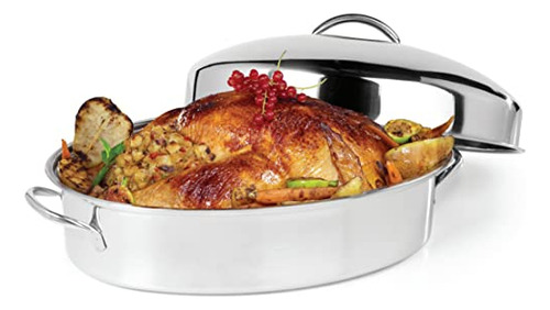 Bandeja Ovalada Para Asar Ovente Kitchen De Acero Inoxidable