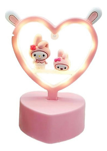 Lámpara De Noche My Melody Kawaii Corazón Hello Kitty