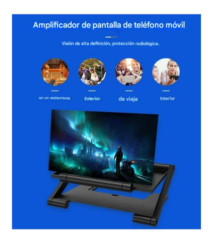 Amplificador De Pantalla 3d Hd Soporte Plegable 2 Niveles