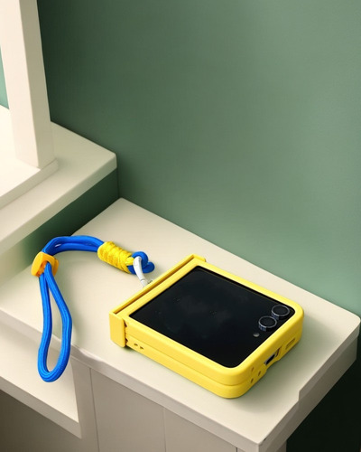 = Para Samsung Zflip6/5/4/3 Funda De Teléfono Colgante +cuerda