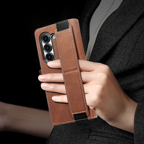 Funda De Piel Con Ranura Para Tarjetas Y Tapa Para Samsung Fold 5 6