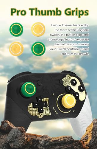 Pack De Thumb Grips Amarillo Verde Para Controllers Nintendo