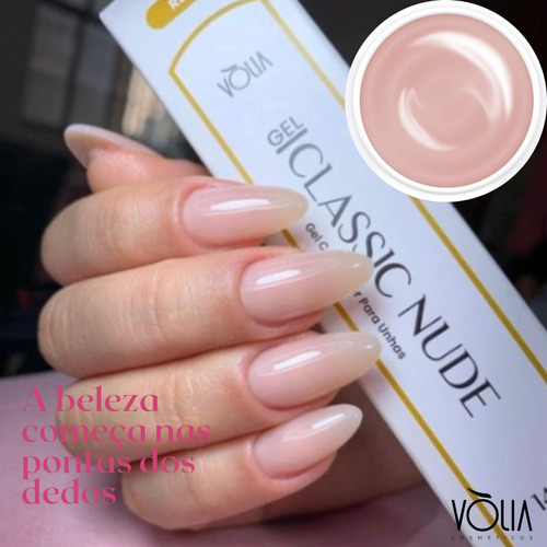 Gel Sache Classic Nude Volia 14g Alongamento Unhas Led/uv