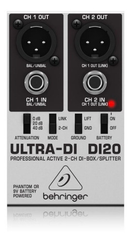 Behringer Ultra-di Di20 Splitter Caja Directa Activa