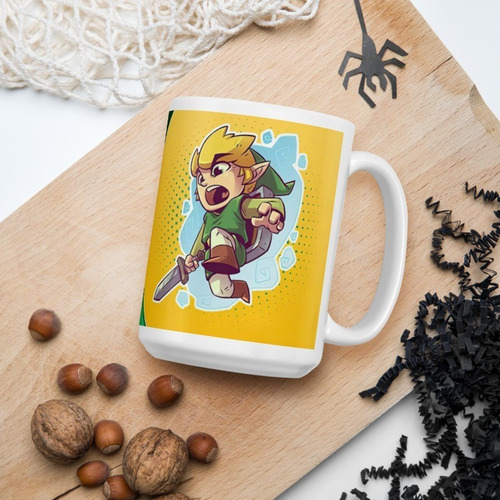 Link Taza Grande 15 Oz Leyenda De Zelda Juego Gamer