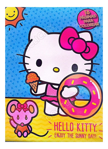 12 Libros Colorear Infantil Hello Kitty Sanrio 16 Pag  