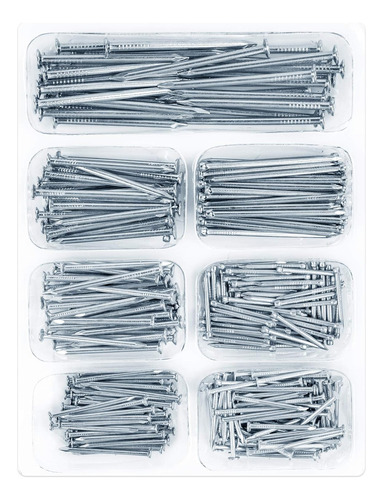 Kit Surtido De 400 Piezas De Clavos Metalicos Stuhar, Par...
