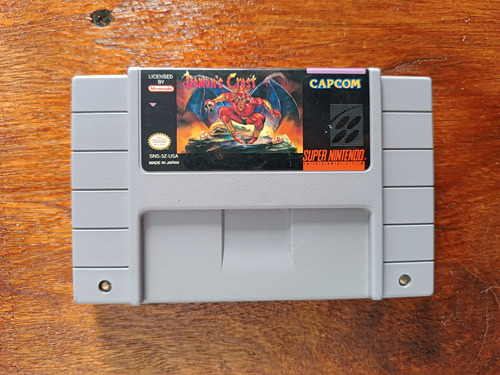 Demon's Crest Original Snes Estetica 9.5 Solo Cartucho 