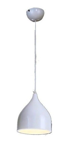 Lampara Colgante Metal Blanca 1 Luz