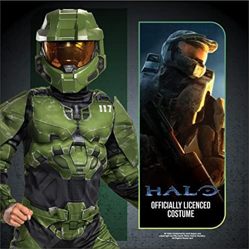 Disfraz De Halo Master Chief Infinate Muscle Boys, Verde Y N