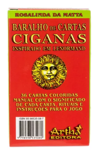 Tarot Cigano Para Iniciantes Lilás 36 Cartas e Manual