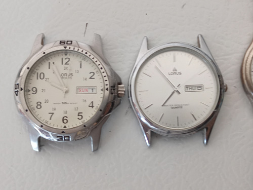 4 Relojes Lorus Quartz Hombre Para Reparar Con Faltantes Diferentes (Usado)