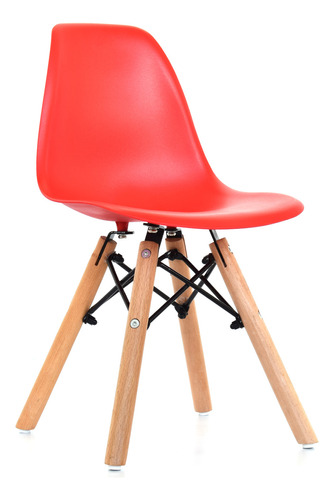 Silla De Diseño Eames Para Niños Rojo Bonno