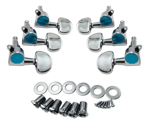 6 Peças 3l 3r Guitarras Tuning Pegs Peças Práticas De