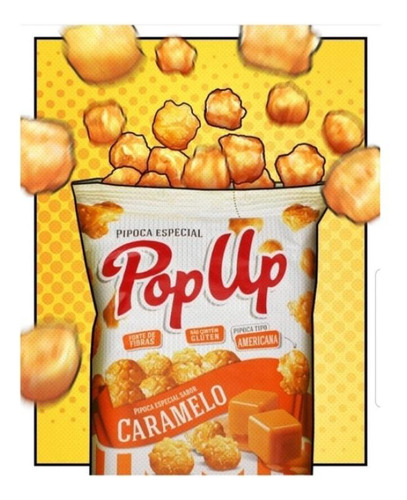 Pipoca Pop Up Bel Caramelo 50g - 3unid